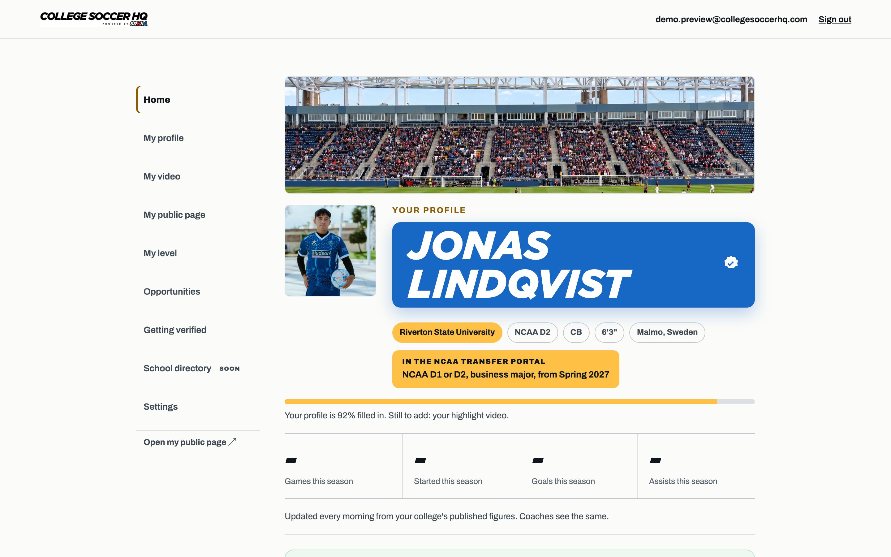Moments with a copy-to-share button, and the form for your details and video